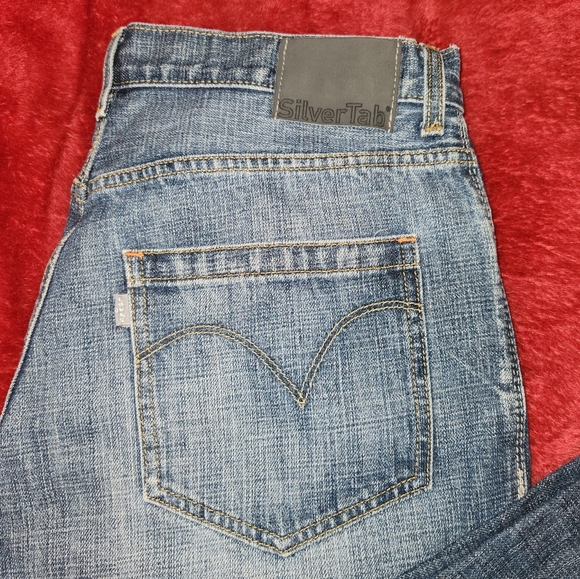 Levi's Other - Vintage Levi's Silver Tab Blue Denim Mens Jeans, Baggy Relaxed Fit, Size 34x32
